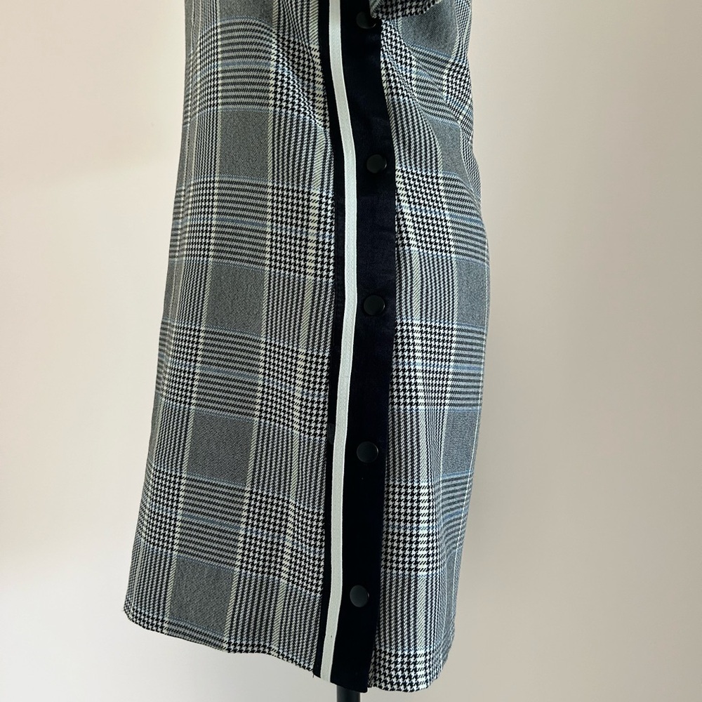 Zara Plaid Gingham Check Snap Botton Dress - Picture 7 of 7